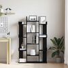 vidaXL Bookcase Black Oak 86 x 25.5 x 140 cm Engineered Wood