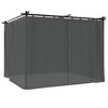 vidaXL Gazebo with Curtains Anthracite 3x3 m Steel