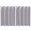 vidaXL Blackout Curtains with Rings 2 pcs Metal Grey 140 x 140 cm
