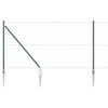 vidaXL Fence Post Green 10 x 1.4 m (50 mm mesh) Steel and PVC