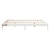vidaXL Bed Frame with Side Tables White 200 x 220 cm Solid Pine Wood