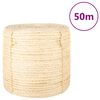 vidaXL Rope 100% Sisal 6 mm 50 m