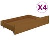 vidaXL Bed Frame without Mattress Honey Brown Solid Wood 180x200 cm Super King (322010+2x321987)