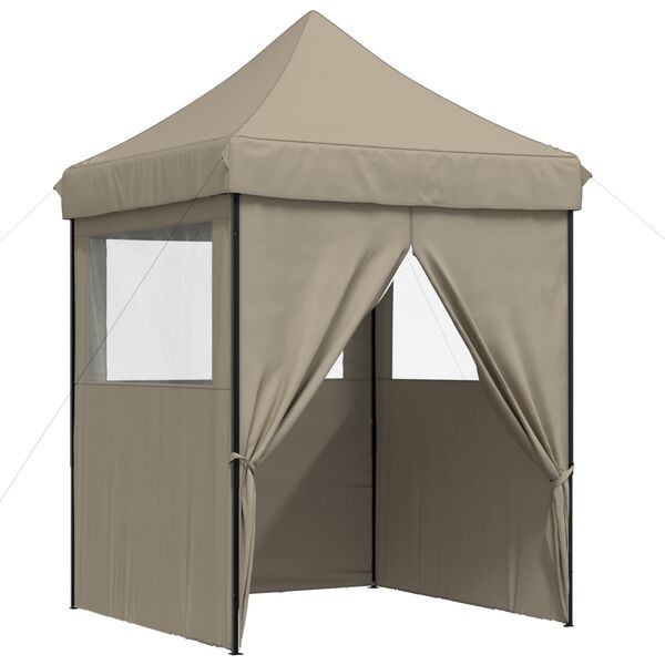 vidaXL Party Tent Folding Taupe 200 x 200 x 306 cm Oxford Fabric