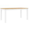 vidaXL Dining Table PANAMA White 160x80x75 cm Solid Wood Pine