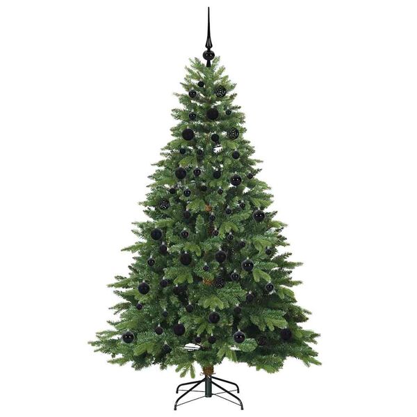 vidaXL Artificial Christmas Tree with 300 LEDs Green 180 cm PE and PVC