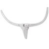 vidaXL Wall Mounted Aluminium Bull&rsquo;s Head Decoration Silver 96 cm
