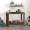 vidaXL Work Bench Honey Brown 110x50x80 cm Solid Wood Pine