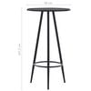 vidaXL Bar Table Black 60x107.5 cm MDF