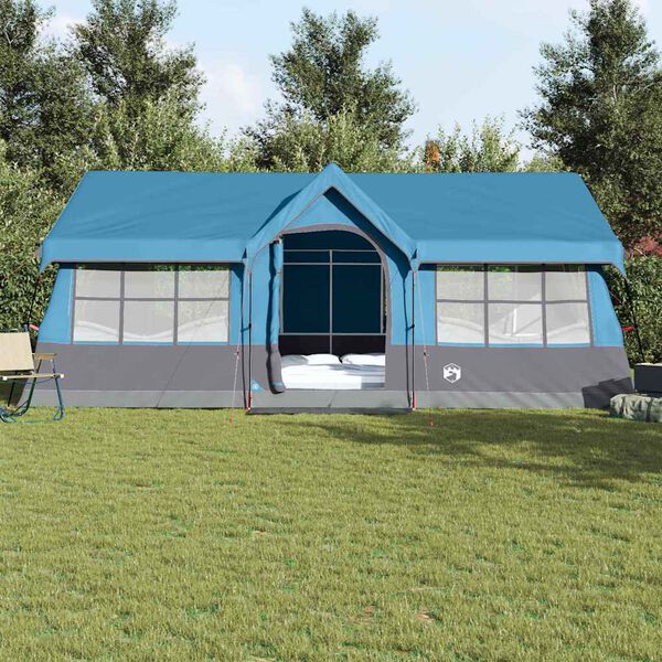 vidaXL Family Tent with Roof Blue and Grey 622 x 295 x 238 cm