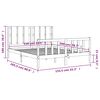 vidaXL Bed Frame without Mattress Grey King Size Solid Wood Pine