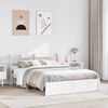 vidaXL Bed Frame with Headboard without Mattress White 120x190 cm Small Double