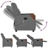 vidaXL Massage Recliner Chair Dark grey 69 x 86 x 100 cm Fabric