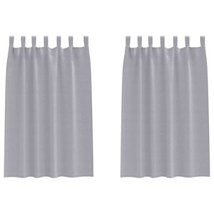 vidaXL Blackout Curtains with Rings 2 pcs Metal Grey 175 x 140 cm