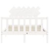 vidaXL Bed Frame without Mattress White Small Double Solid Wood Pine