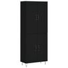 vidaXL Highboard Black 69,5x34x180 cm Engineered Wood