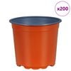 vidaXL Flower Pot 200 pcs Ceramic &Oslash; 15 x 13 cm Plastic