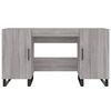 vidaXL Desk Grey Sonoma 140x50x75 cm Engineered Wood