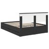vidaXL Bed Frame with Drawer Black 160 x 200 cm Engineer Wood