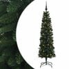 vidaXL Artificial Slim Christmas Tree with Bauble 120 cm 150 LEDs