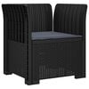 vidaXL 1-Seater Armchair with Cushion Rattan Look PP Anthracite