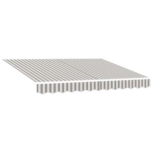 vidaXL Awning Replacement Fabric Light Grey and White 431 x 345 cm