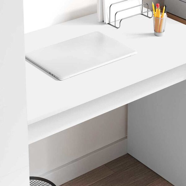 vidaXL Desk with Shelf White 113 x 54 x 120 cm Engineered Wood