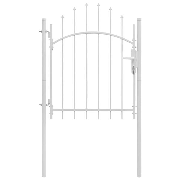 vidaXL Garden Gate Woerden Steel 1x1.25 m White