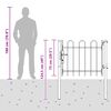 vidaXL Fence Gate with Lock Grey 103 x 124.5 cm Powder-Coated Steel