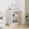 vidaXL Sideboard White 60x34x75 cm Solid Wood Pine