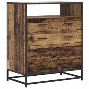 vidaXL Drawer Cabinet 4-Drawer Old wood 70 x 41 x 83.5 cm