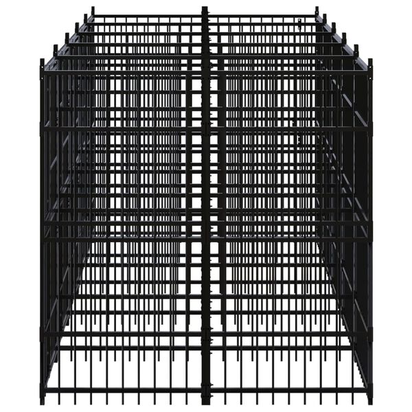 vidaXL Outdoor Dog Kennel Steel 9.22 m&sup2;