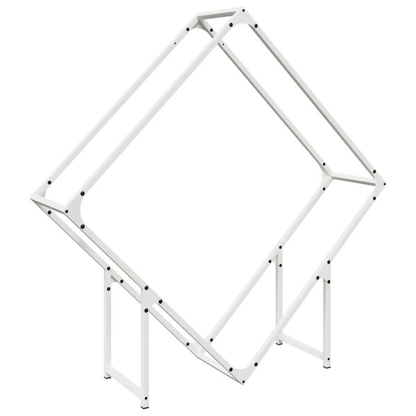 vidaXL Firewood Rack White 100x25x100 cm Cold-rolled steel