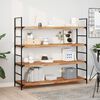 vidaXL Floating Shelves 2 pcs 120x40x4 cm Oil Finished Solid Wood Acacia
