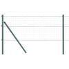 vidaXL Embedded Fence Post 52 pcs Green Powder-Coated Steel