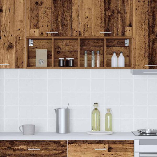 vidaXL Hanging Cabinet Old Wood 30 x 29.5 x 100 cm Engineered Wood
