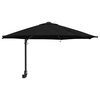 vidaXL Garden Parasol Black 248 x 248 x 148 cm Polyester and Steel