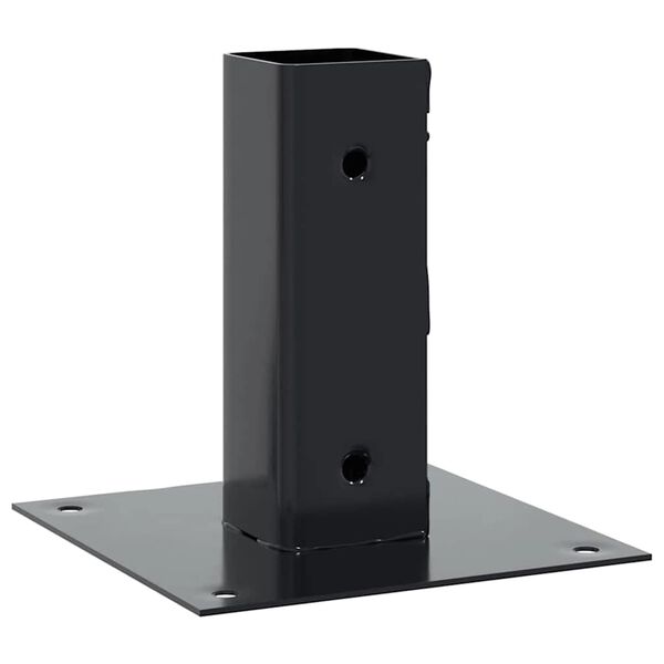 vidaXL Post Bases Square 12 pcs Anthracite 46x46 mm Powder-coated Steel
