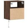 vidaXL TV Wall Cabinets with LED Lights 2 pcs Brown Oak 41x31x45 cm