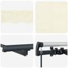vidaXL Retractable Awning Manual Cream 300 x 200 cm Fabric
