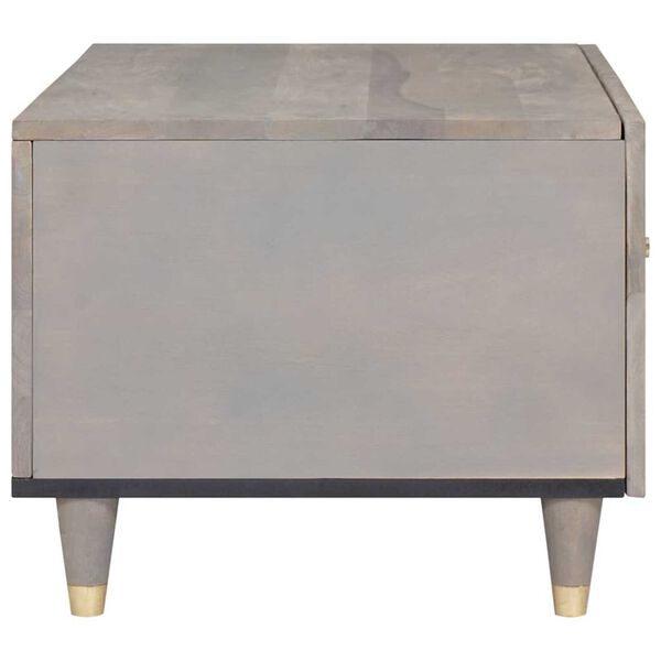 vidaXL Coffee Table Grey 80 x 50 x 40 cm Solid Mango Wood