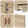 vidaXL Storage Bed Frame with Drawer Sonoma Oak 200 cm Engineered Wood