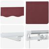 vidaXL Manual Retractable Awning with LED Burgundy 500x300 cm