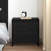 vidaXL Bedside Cabinet Black Oak 45 x 34 x 44.5 cm Engineered Wood