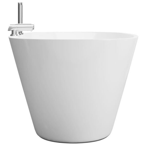 vidaXL Freestanding Bathtub with Faucet White Acrylic 204 L
