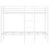 vidaXL Bunk Bed without Mattress White 90x190 cm Single Steel