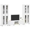vidaXL TV Cabinet Set with Drawer with Shelf White Engineered Wood