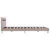 vidaXL Bed Frame with LED without Mattress Cappuccino 135x190 cm Double