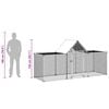 vidaXL Chicken Coop 3x1x1.5 m Galvanised Steel