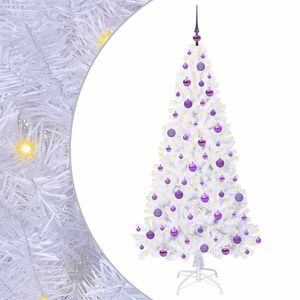 vidaXL Artificial Christmas Tree with Stand White 180 cm PVC and Steel